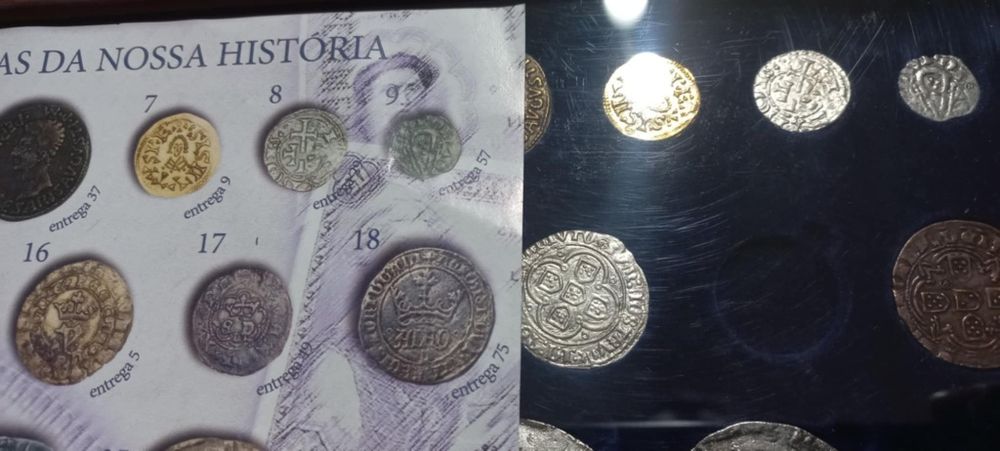 Coleção de réplicas de moedas