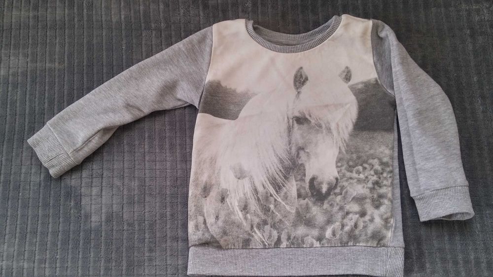szara bluza z koniem na 86/92