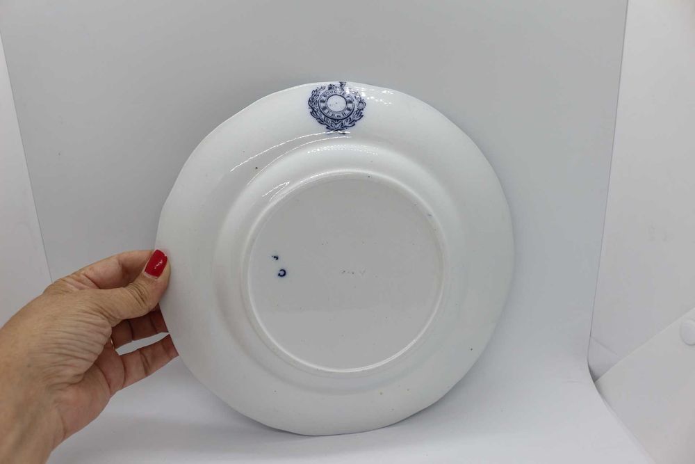 Prato recortado Floral Azul porcelana Inglesa Bouquet PR&H