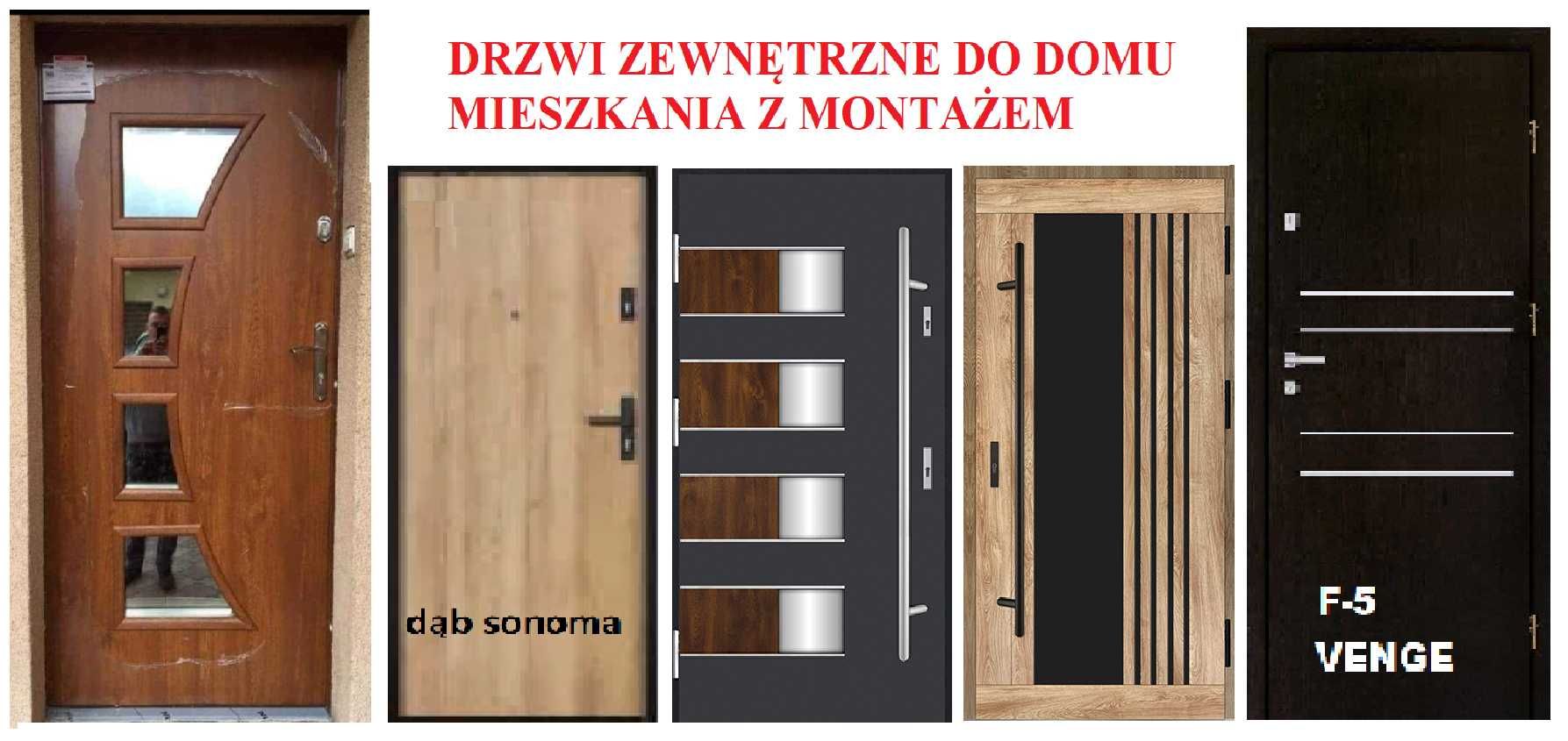 Drzwi WEJŚCIOWE zewnętrzne do mieszkania w bloku z montażem