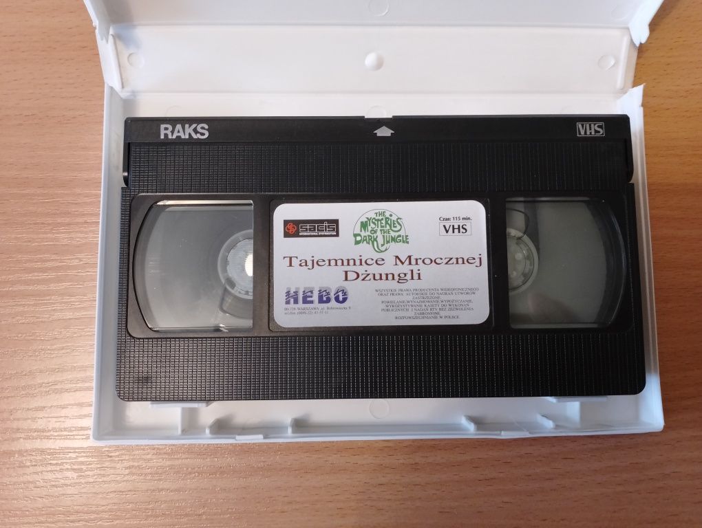 Film "TAJEMNICE MROCZNEJ DŻUNGLI" na kasecie VHS, przygodowy, video