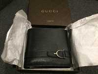Gucci - oryginalny nowy skórzany portfel męski.