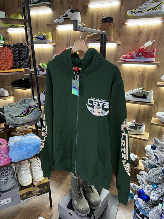 Зіп Худі CORTEIZ gasolina double zip hoodie green