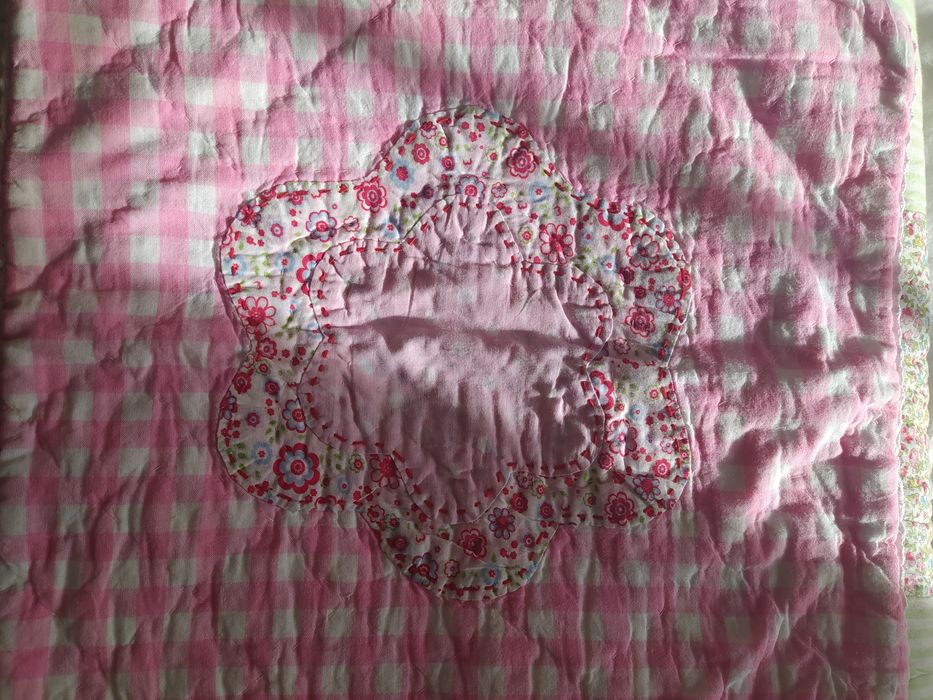 Colcha Green Gate quilt reversível cama solteiro