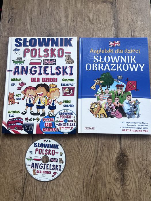 Słowniki obrazkowe j.angielski dla dzieci 2szt