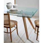 Mesa de Sala Extensível de Freixo e Vidro Kioto