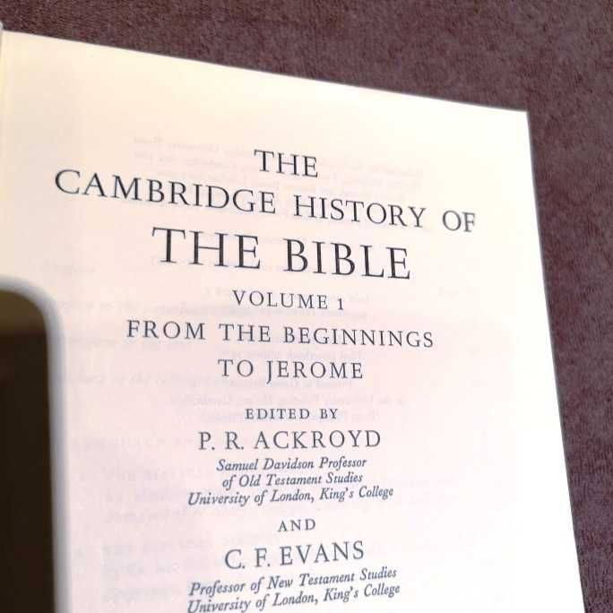 Biblistyka- Cambridge history of the Bible, vol.  1, do Hieronima.