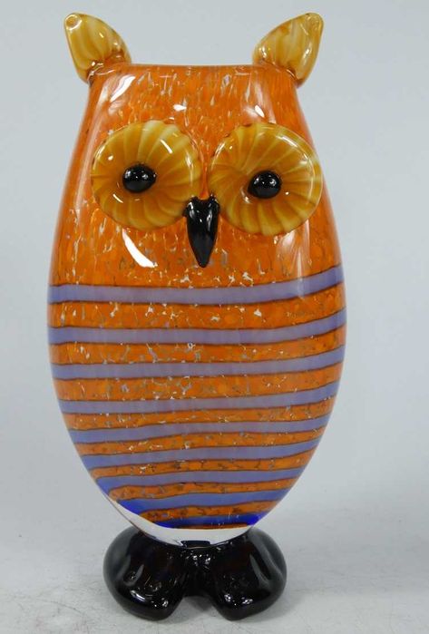 Figura SOWA WAZON sówka szkło MURANO figurka puchacz 22 cm