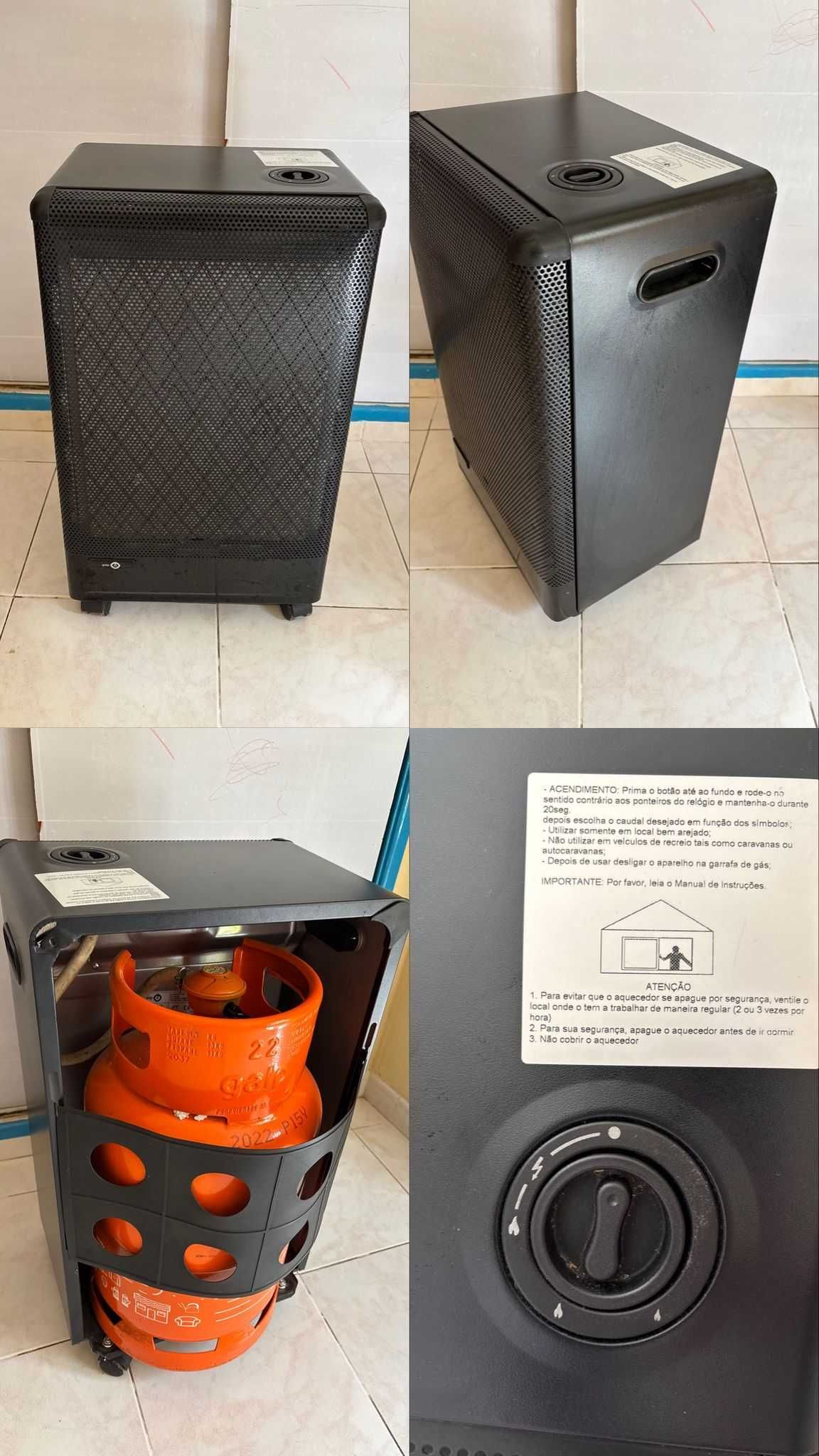 Aquecedor a gás + cilindro