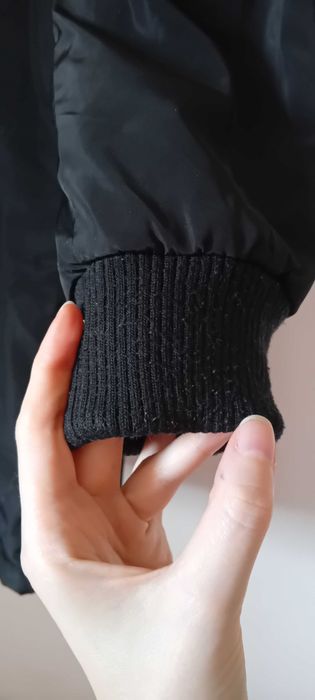 Ciemna kurtka bomberka długa parka Boohoo rozm. S