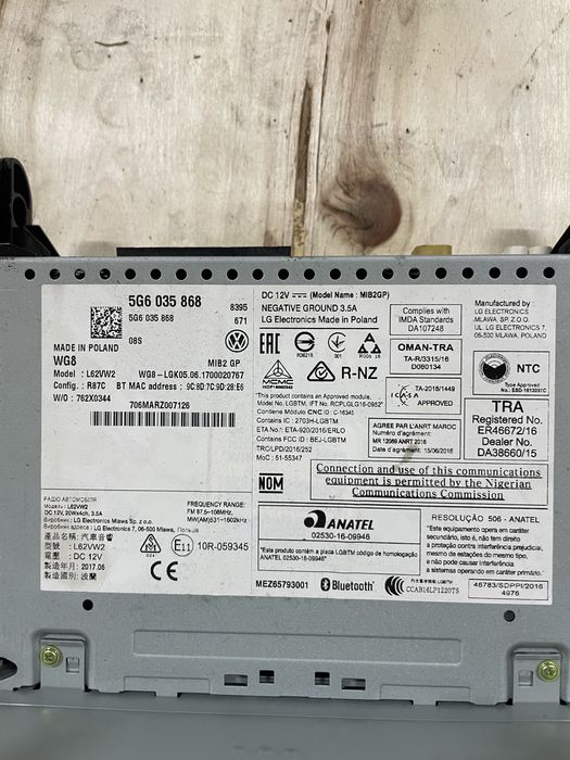 Магнітола дисплей тігуан 2, volkswagen tiguan 2