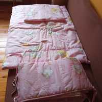 Nowy bawełniany zestaw dla dziecka kołdra, poduszka i ochraniacze