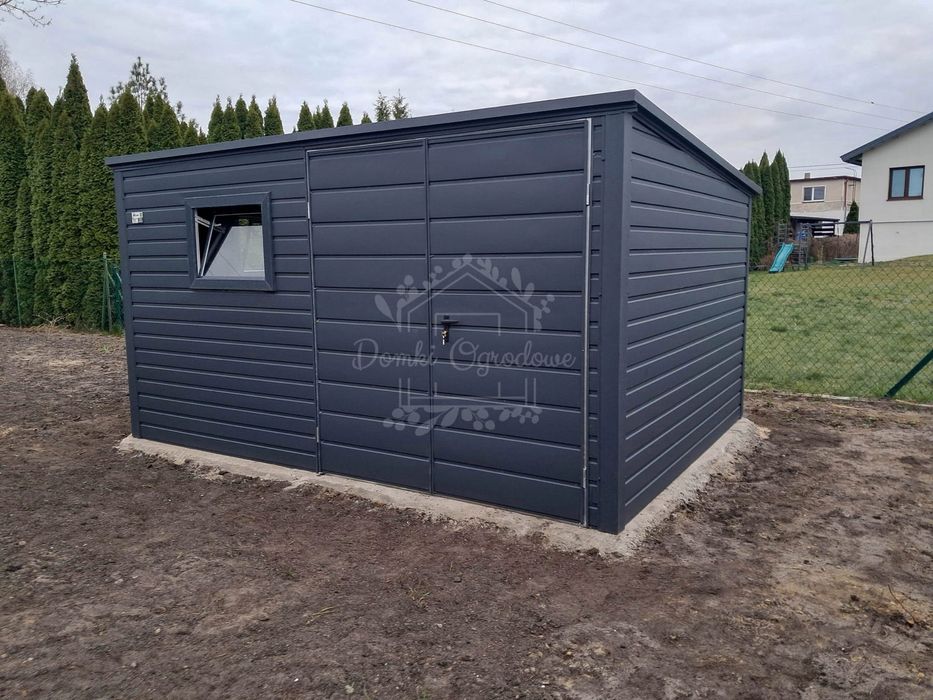 Schowek - domek ogrodowy 4x2m - brama dwuskrzydłowa  ID1020