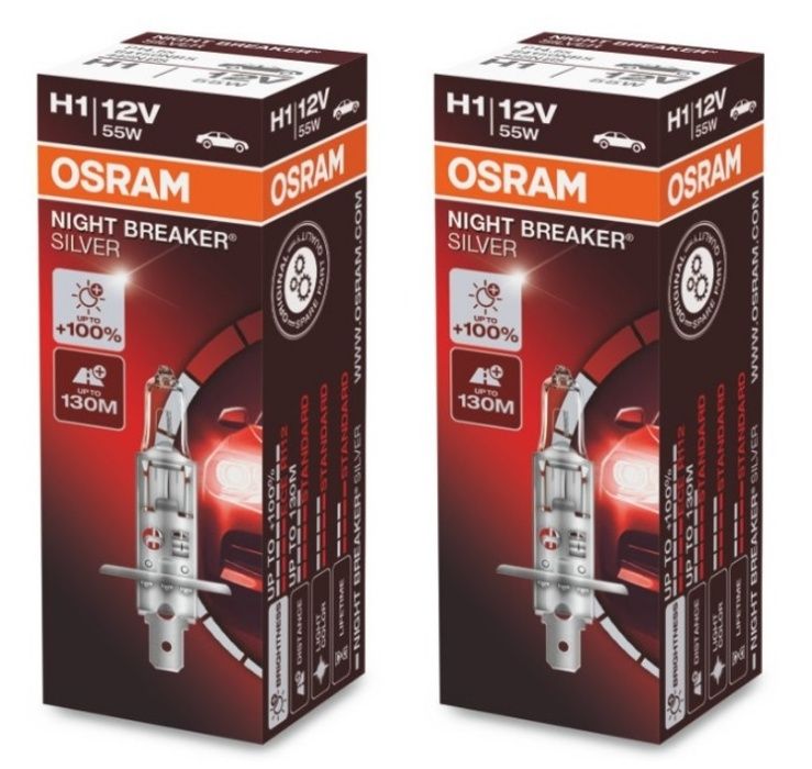 Lâmpadas Osram Night Breaker Silver +100% H1/H4/H7/H11 - Portes Grátis