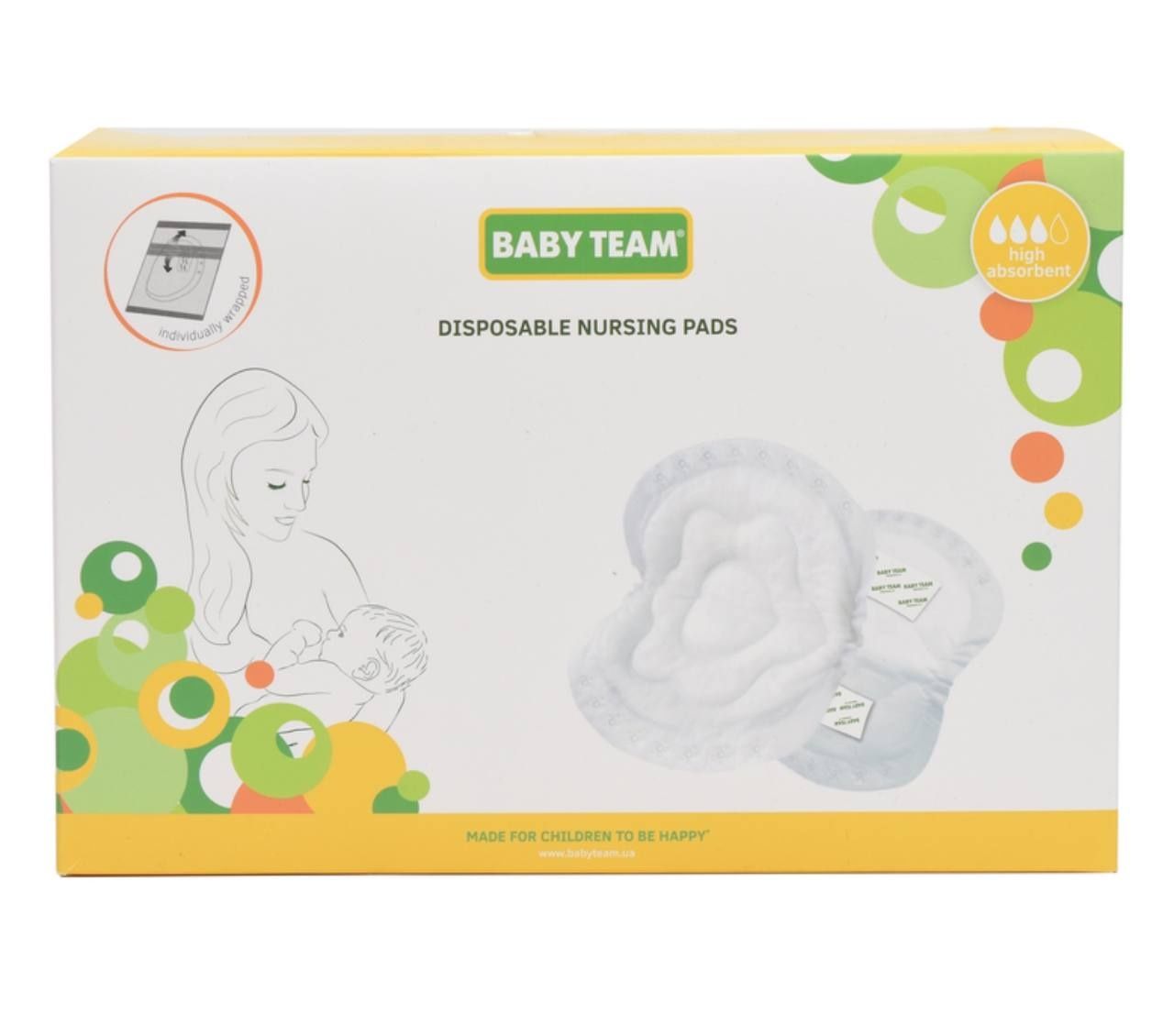 Одноразові вкладки в бюстгальтер Baby Team Basic
