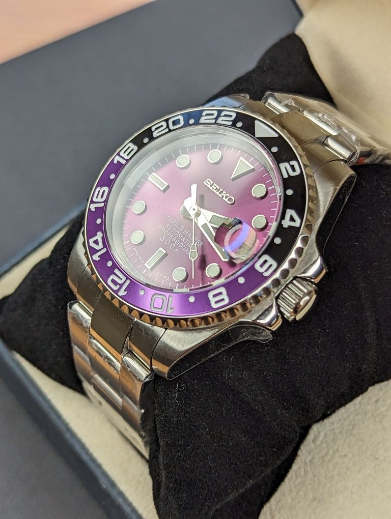 Seiko unicorn vel bakłażan mod piękny fiolet