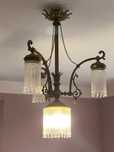 Antyczna lampa z mosiądzu.