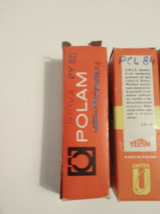Lampy elektronowe, radiowe PCL 84, PY 88, DY 86, PL 84