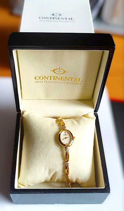 Жіночий годинник CONTINENTAL 7972-235 Оригінал Позлочений з фіанітами