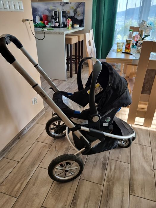 Mothercare zestaw 3 częściowy wózek granatowy  stan bdb