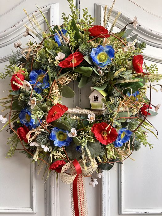 Duży Sielski wianek z makami