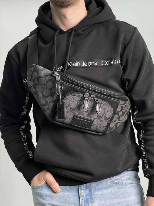 Сумка чоловіча бананка Соach Track Belt Bag Grey