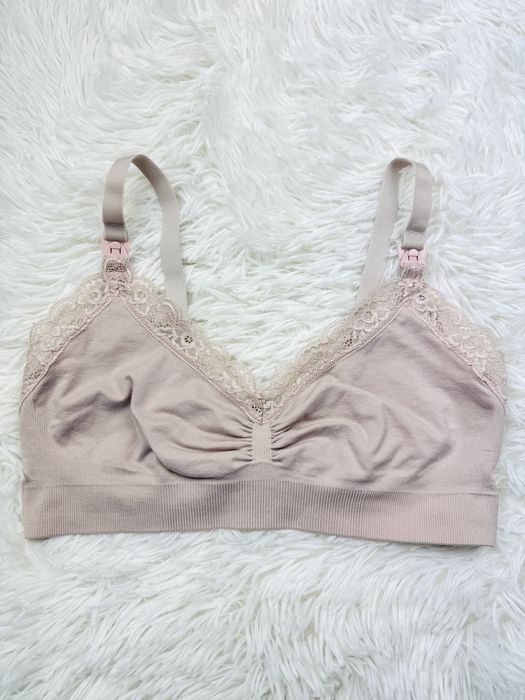 Biustonosz ciążowy miękki do karmienia L 40 beżowy Lindex