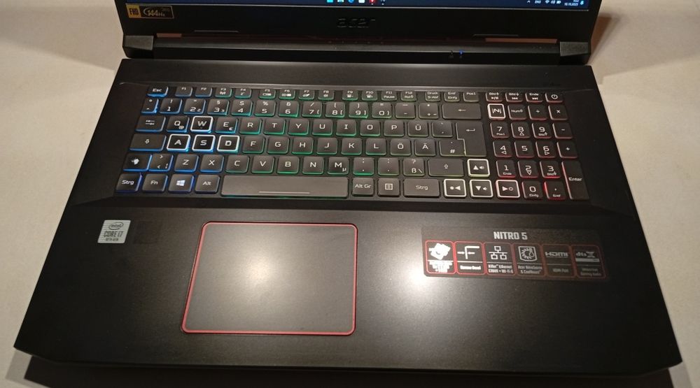 Ноутбук/ігровий/Acer/nitro 5/i7/10750h/20 Ram/512ssd/rtx 2060/6gb/17,3