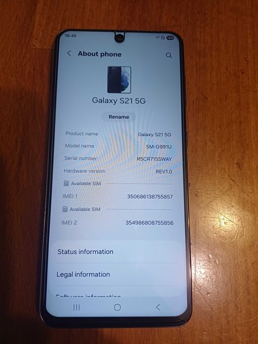 Samsung S 21  8/128 snapdragon 888