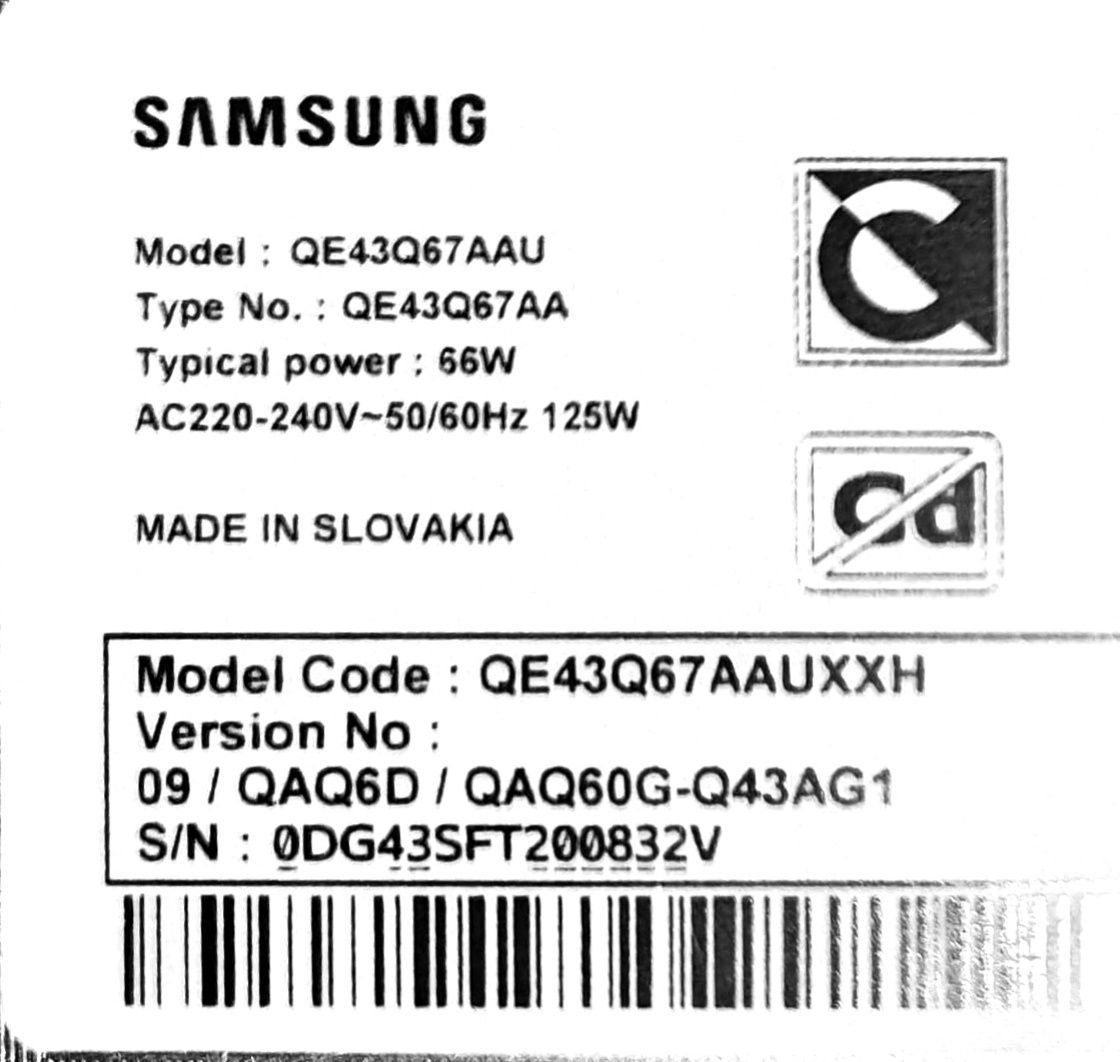 Telewizor Samsung QE43Q67AAU