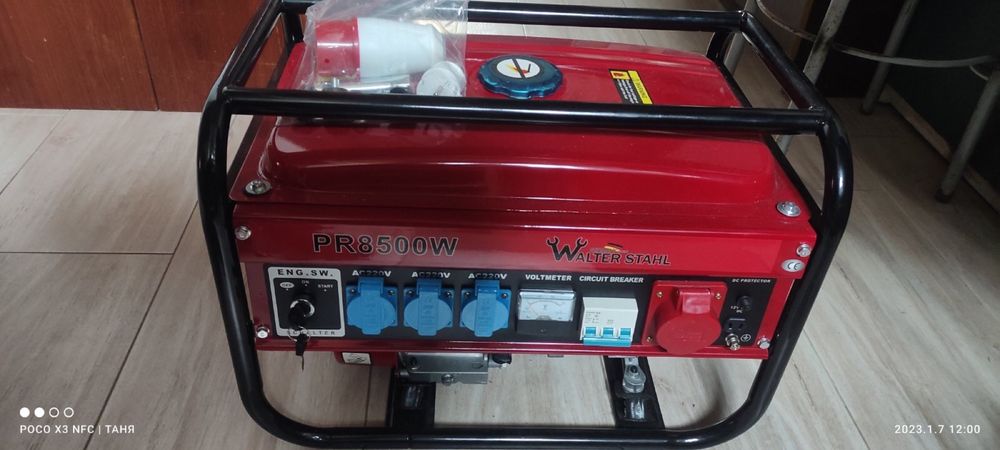 Генератор Walter Stahl 4,8 кВт 3-фазный бензиновый PR4800W