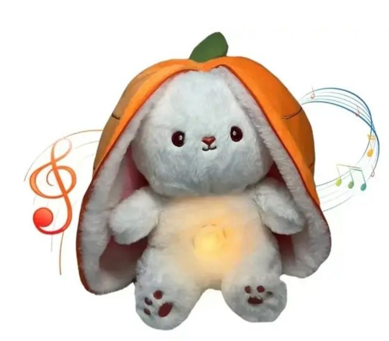 Дихаючий заєць світиться,грає мелодії,дихає