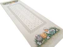 Bieżnik Wielkanocny beżowy na stół 47x140 cm L32 Pollito