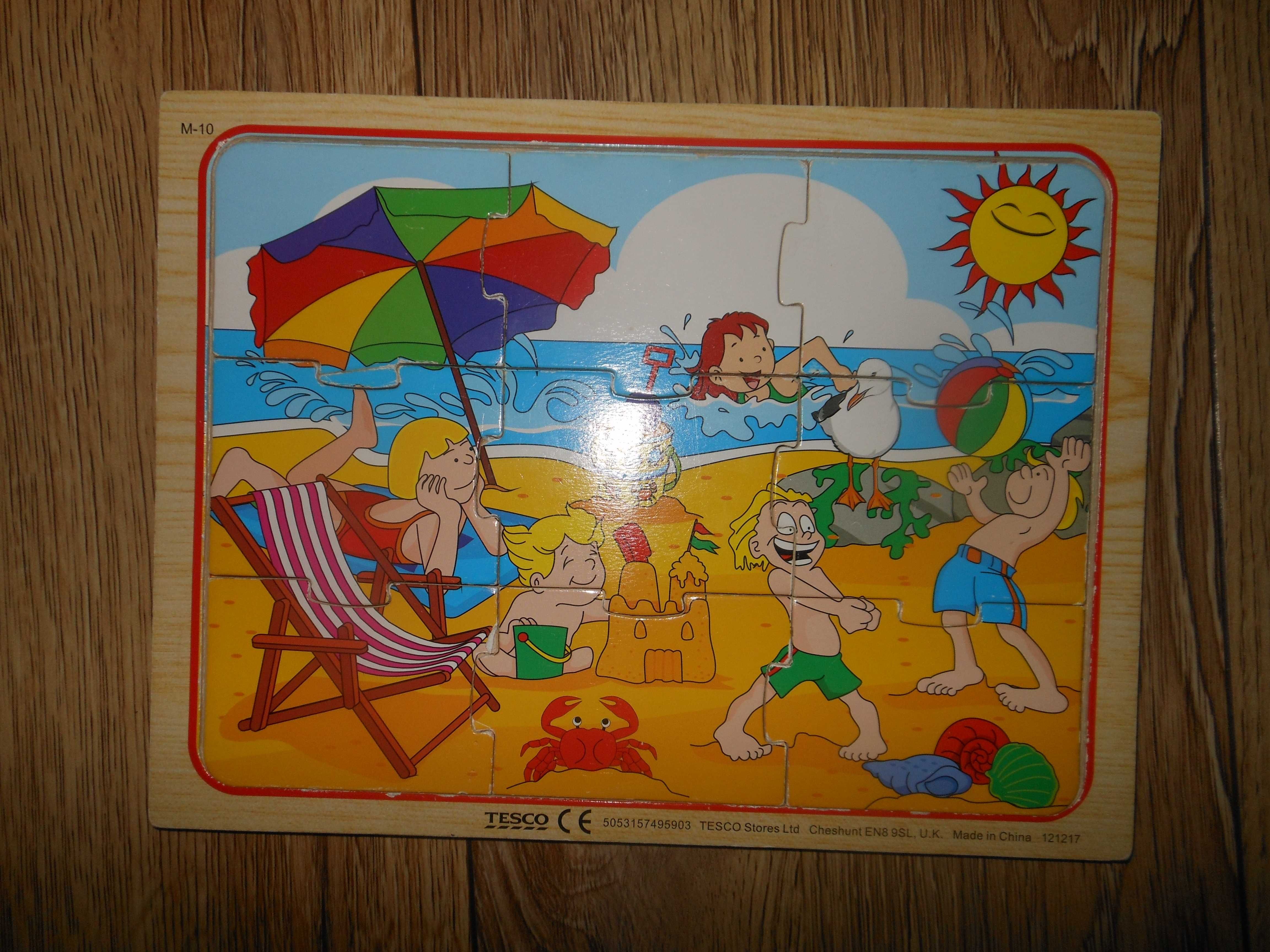 drewniane puzzle dla malucha