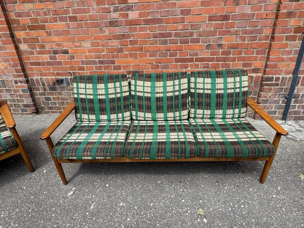 Skandynawski zestaw wypoczynkowy sofa+2fotele, lata60.vintage, design