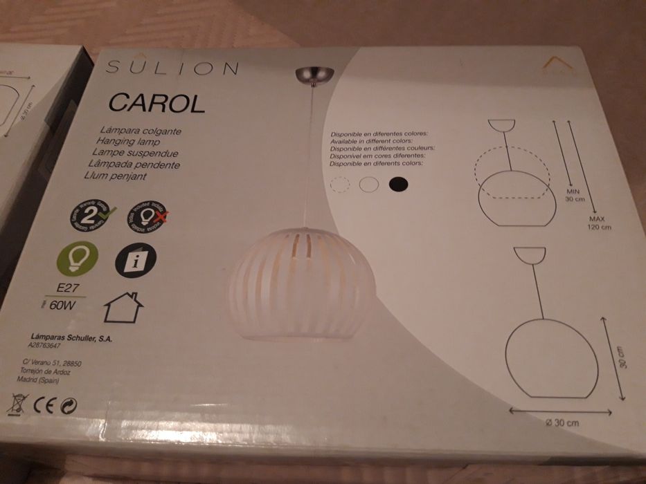 2 Candeeiros NOVOS, na caixa