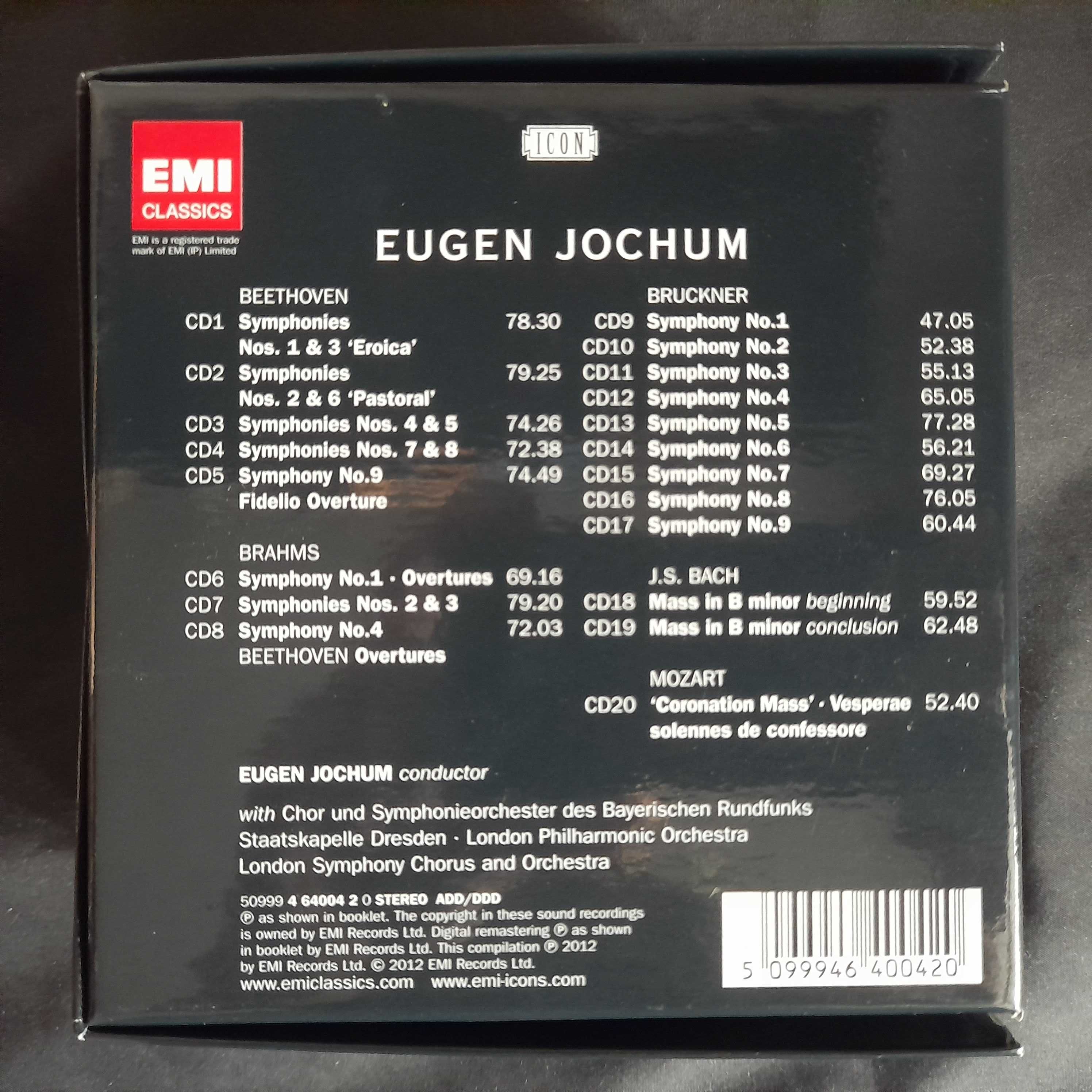 Jochum The Complete EMI Recordings 20CD Бетховен Бах Брамс