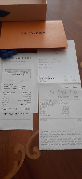 Louis Vuitton Pasek do spodni orginał z butiku w Antwerpi Belgia