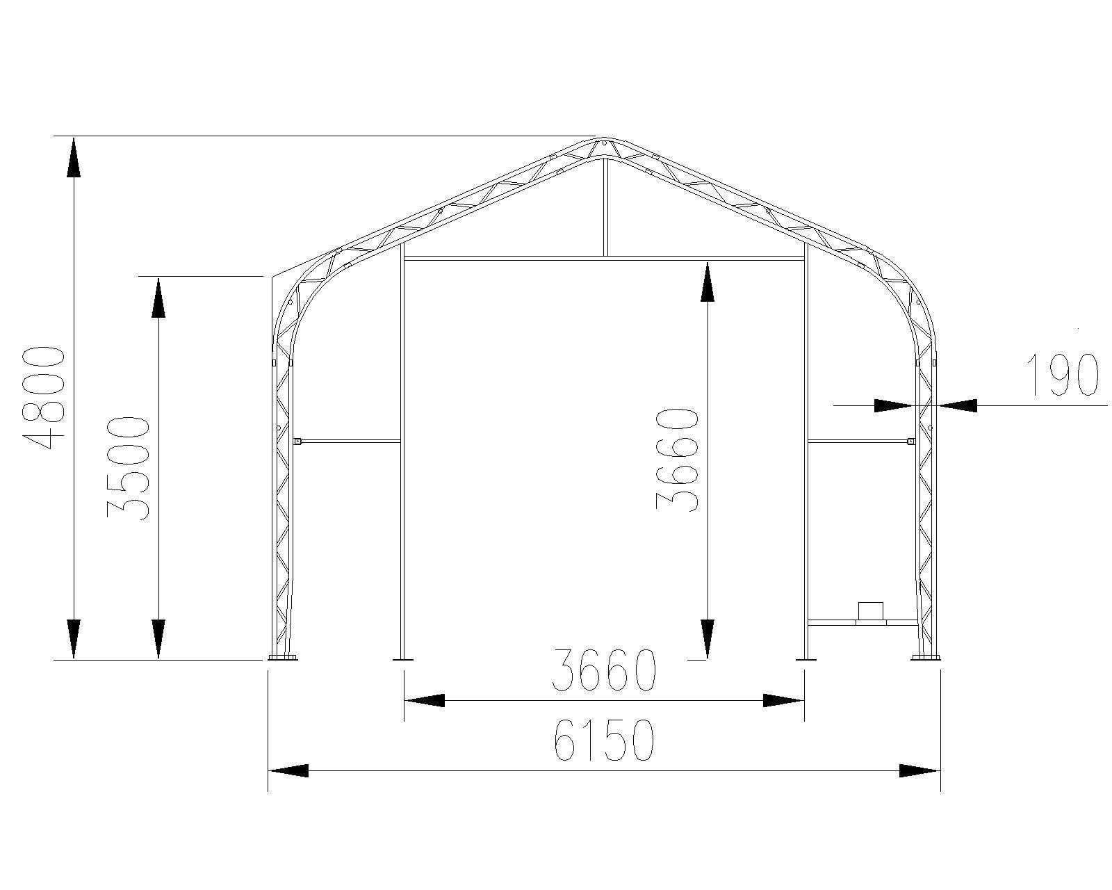 Hala namiotowa  Magazyn z plandeki, Hala  6x6x5 m Rolnicze konstrukcja