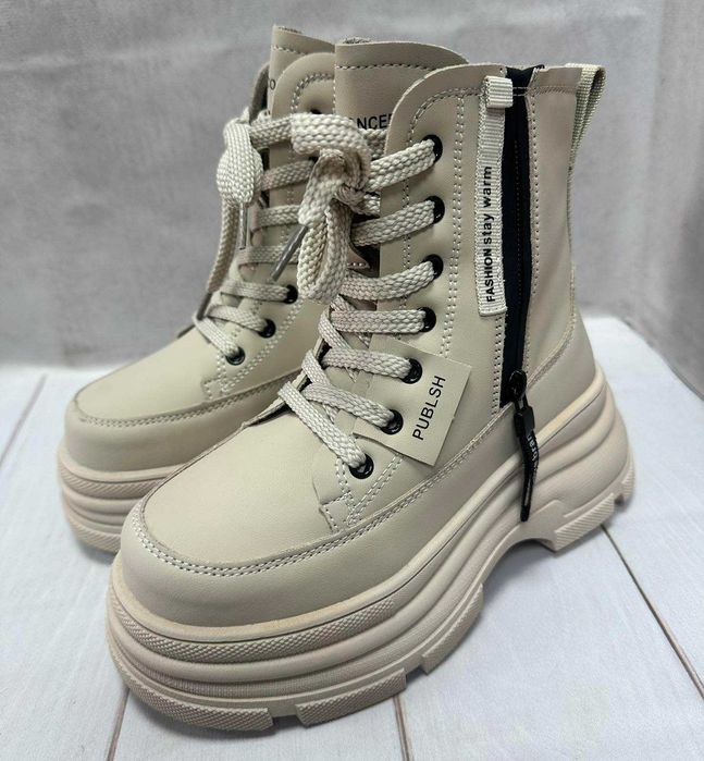 Демісезонні дитячі черевики Jong Golf  для дівчинки  бежеві 36 23.8 см