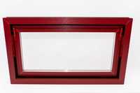 Okno gospodarcze inwentarskie PREMIUM 60x50 czerwony różne wymiary