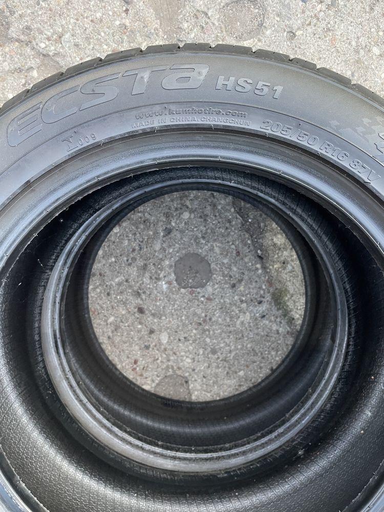 Opony Kumho 205/50r16 87V ECSTA HS51 2szt letnie z rantem Dot4620 7.5m