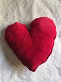 Poduszka serce hand made czerwone ozdobna