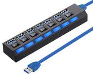 HUB USB rozdzielacz 7 portów USB-A rozgałęźnik USB 3.0 5Gbps