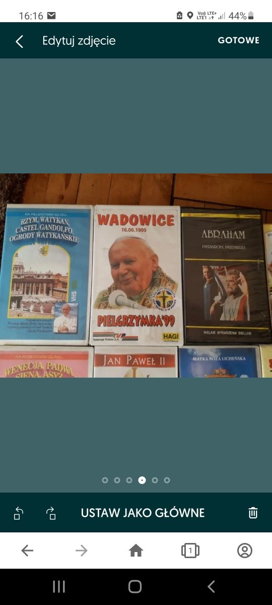 9szt zestaw kasety VHS Rzym Wadowice Licheń Pielgrzymka Jan Paweł II