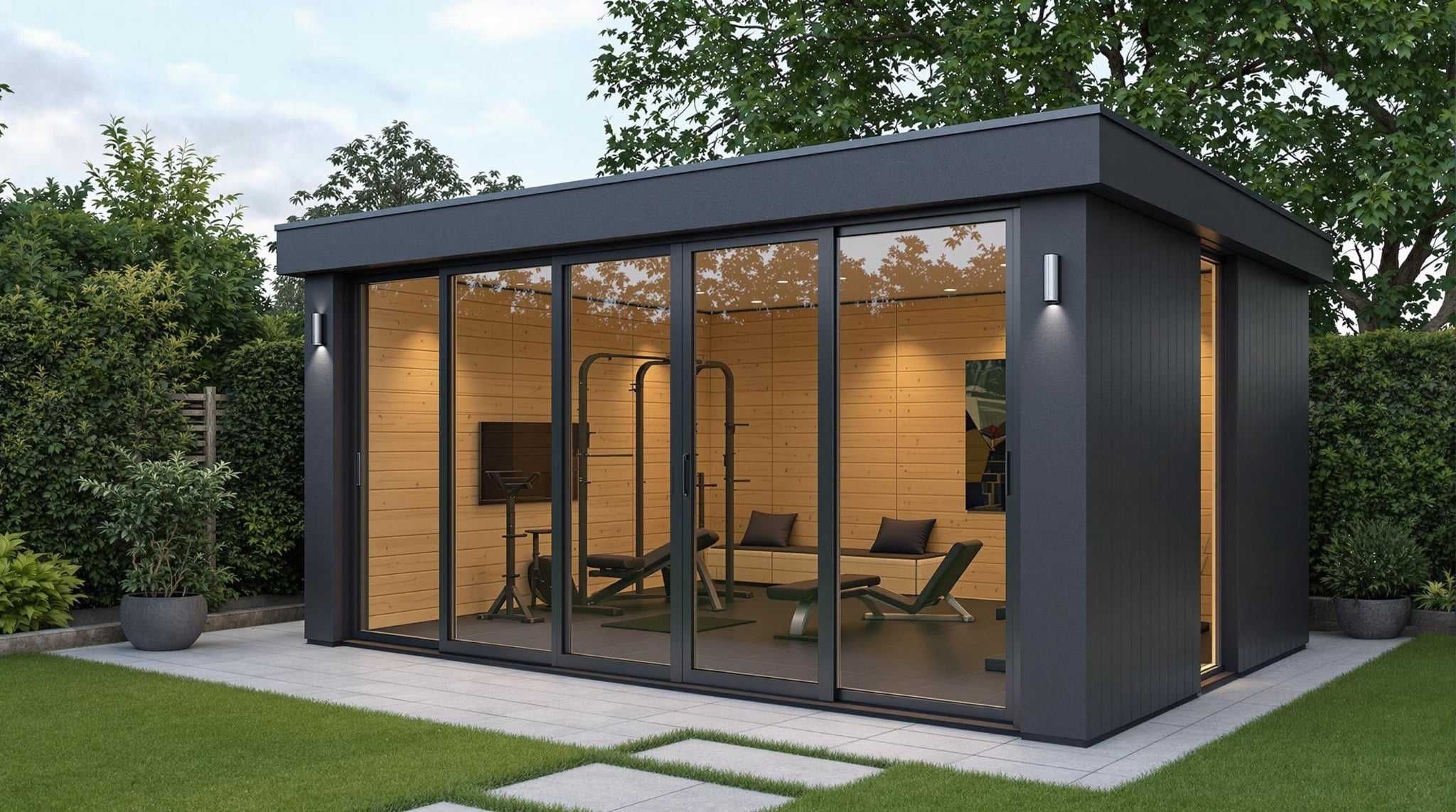 Modułowa Siłownia Ogrodowa 20m2 Studio Treningowe KRAUSE FITNESS
