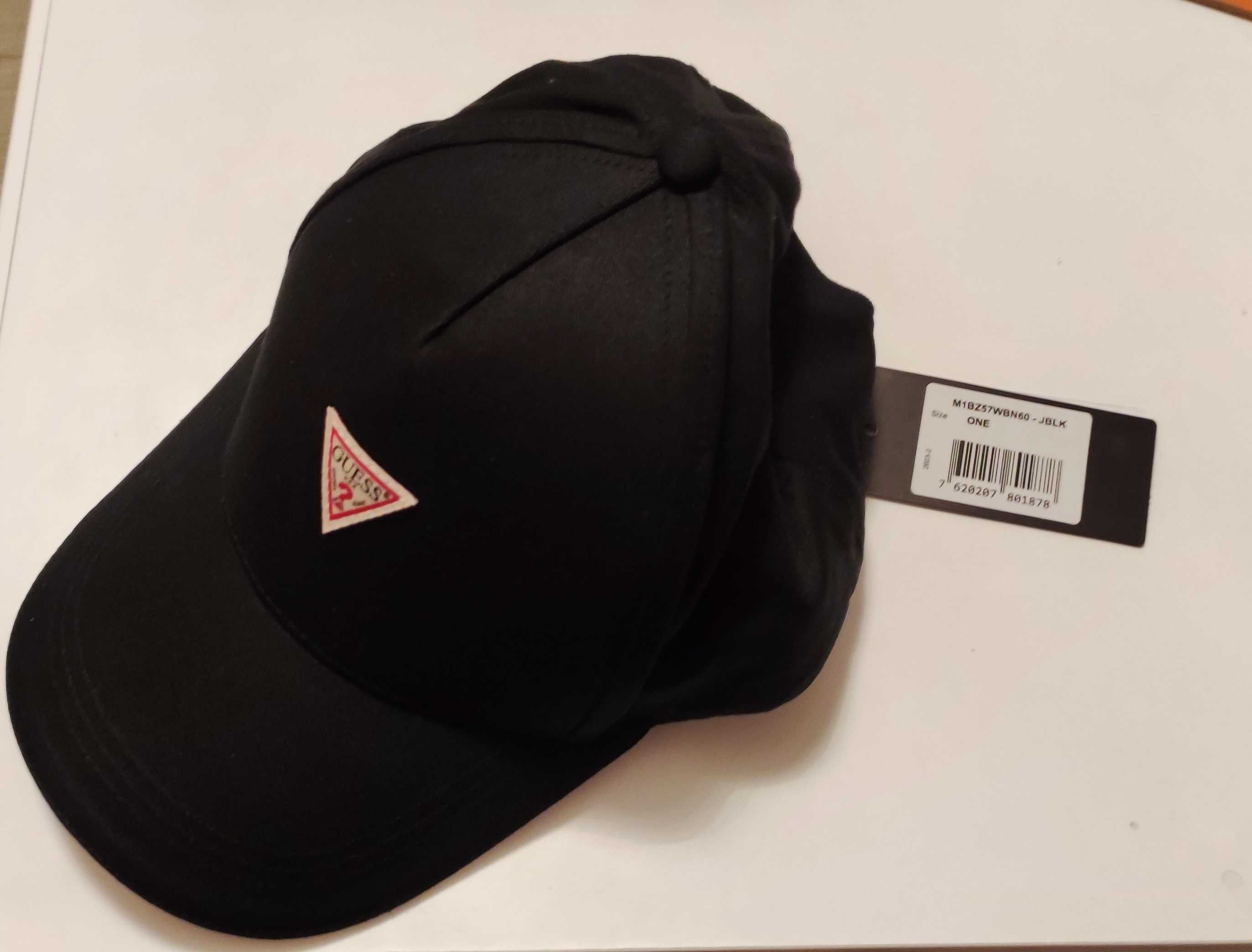 Nowa czarna czapka z daszkiem Guess, rozmiar uniwersalny