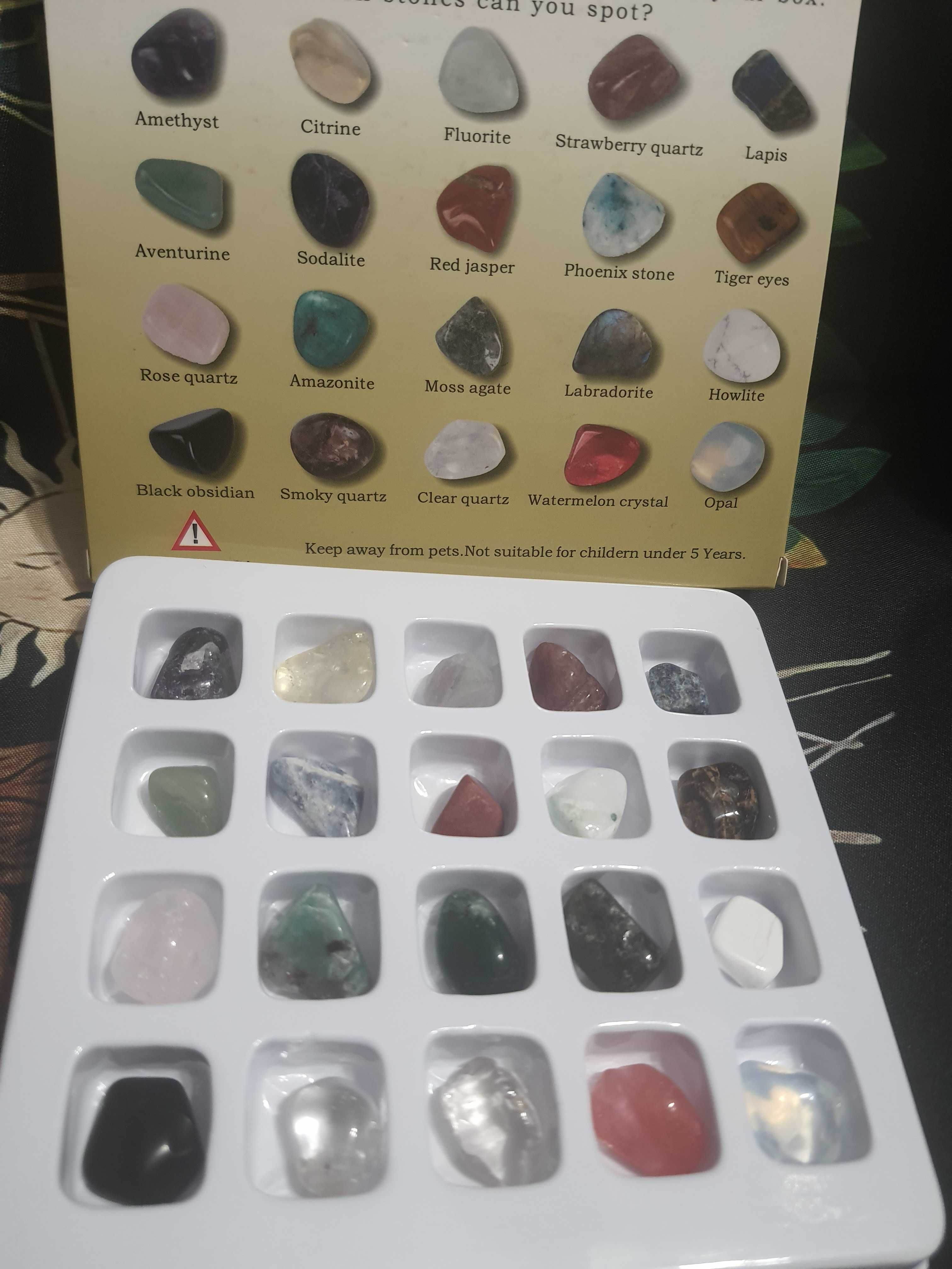 20 kryształów minerały z całego świata kolekcja prezent