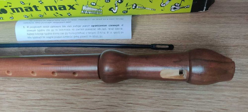 Janko flet prosty sopranowy szkolny Mat Max drewniany