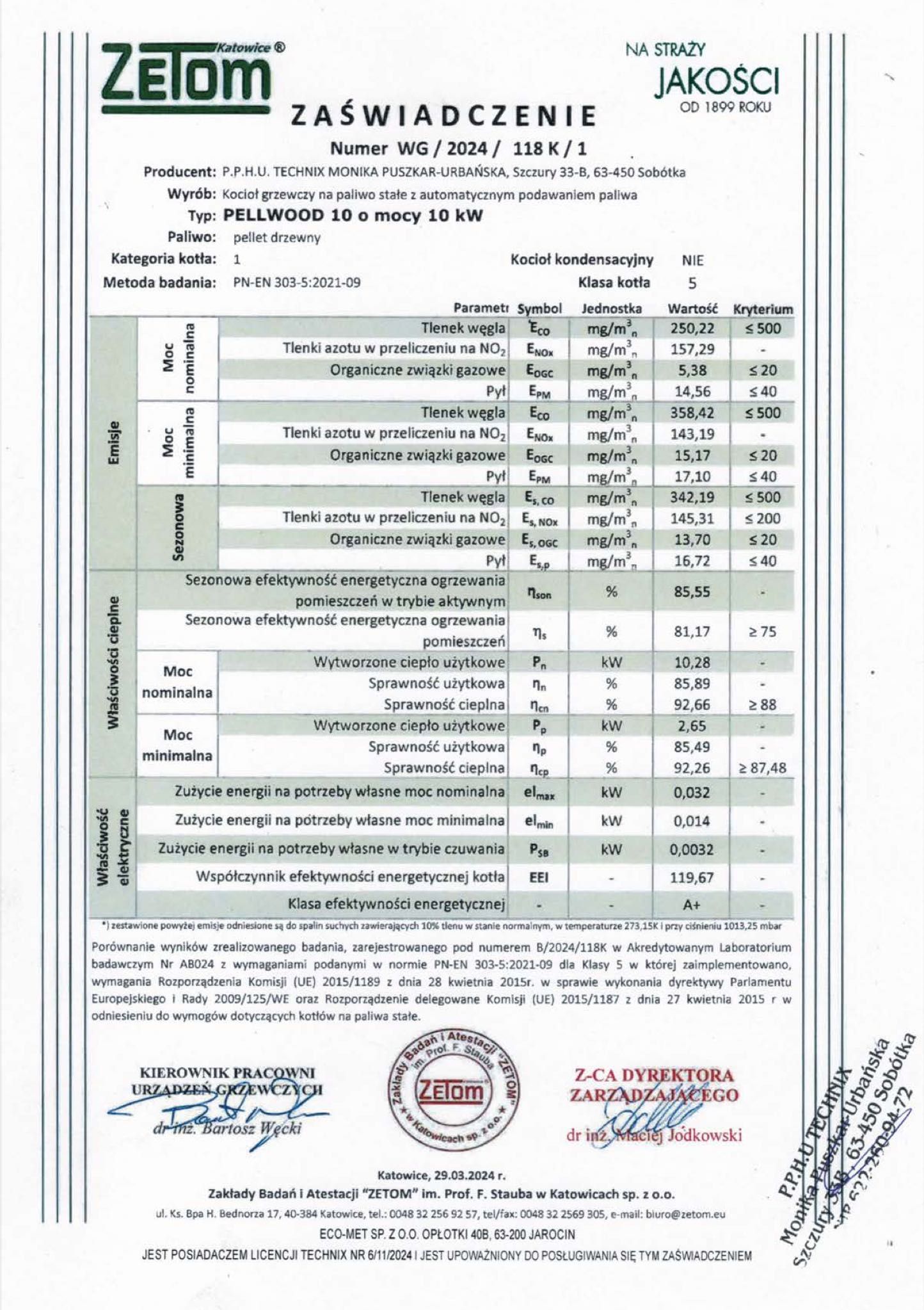 Dofinansowanie "Czyste Powietrze" Kocioł TECHNIX PELLWOOD 10kW